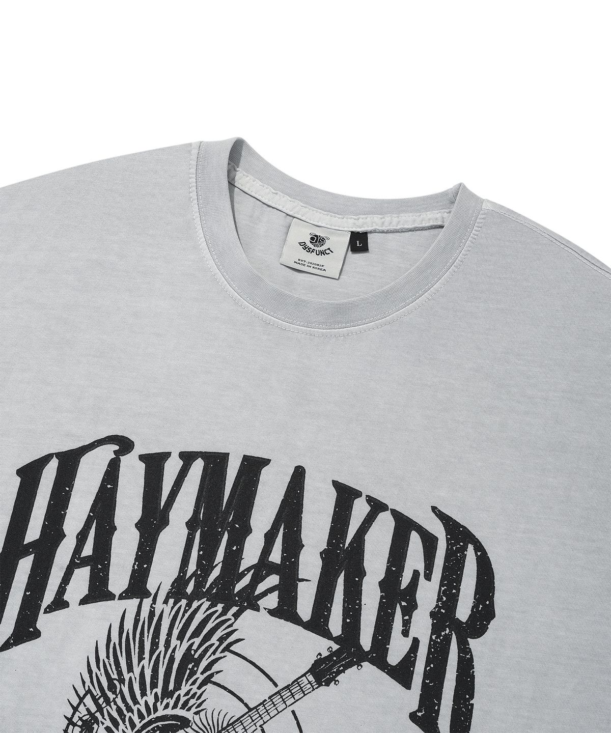 디스펑트(DYSFUNCT) HAYMAKER PIGMENT T-SHIRT(GRAY)