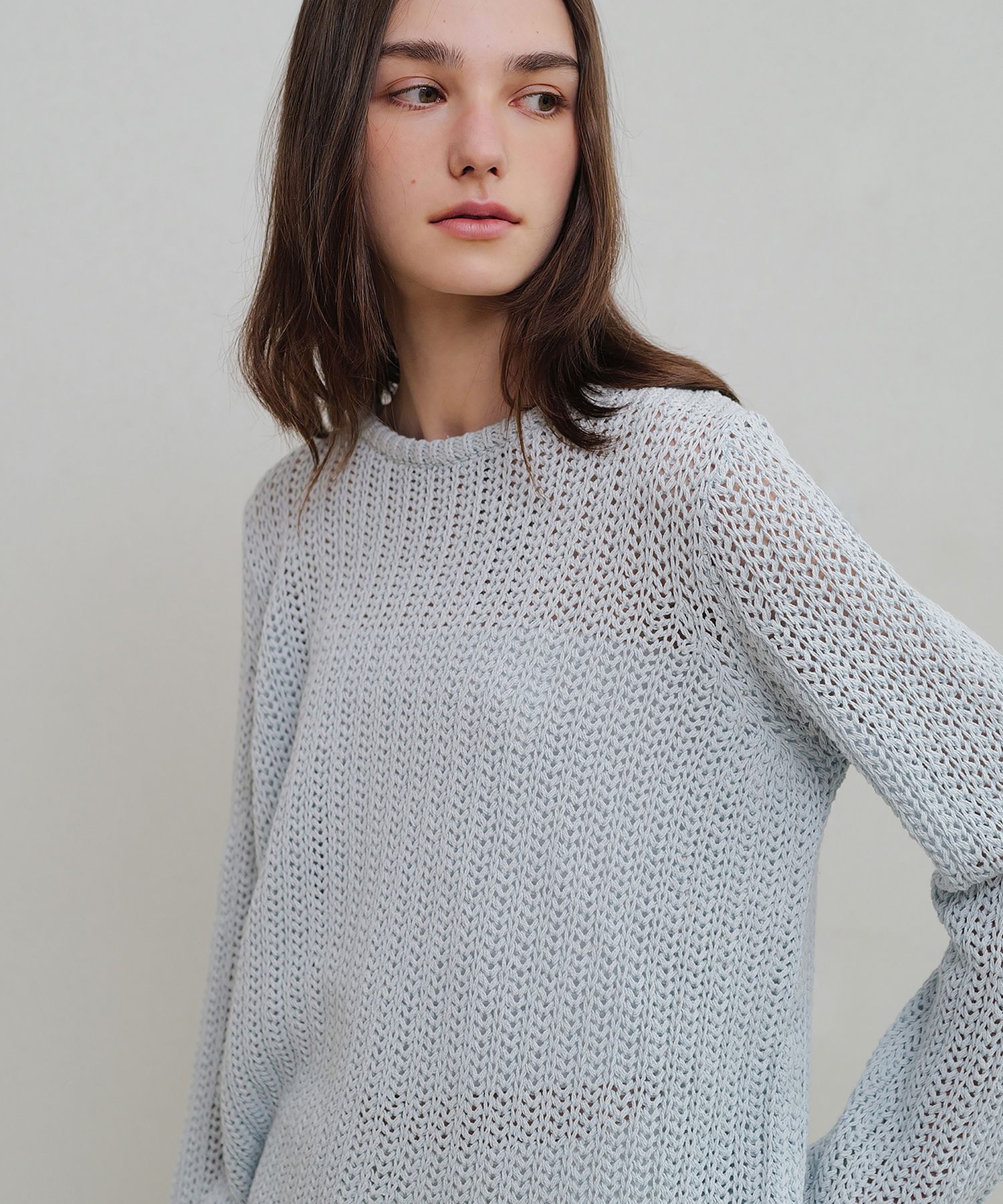 MUSINSA公式 | ANDNEEDS Hay loose knit (sky blue)