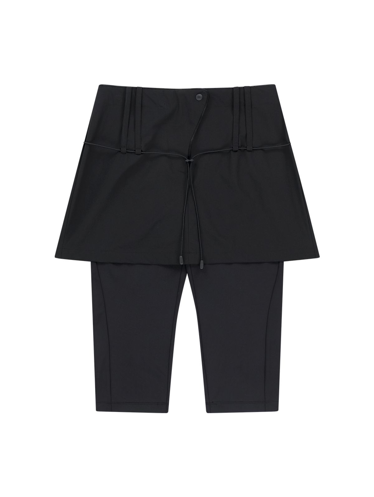 뚜오미오(TUOMIO) STRING BELTED SKIRT PANTS [BLACK]
