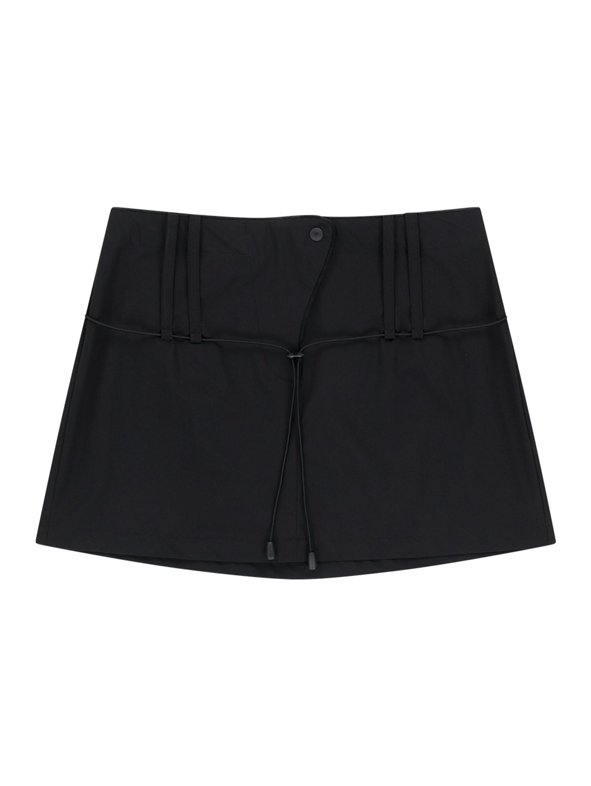 뚜오미오(TUOMIO) STRING BELTED SKIRT PANTS [BLACK]