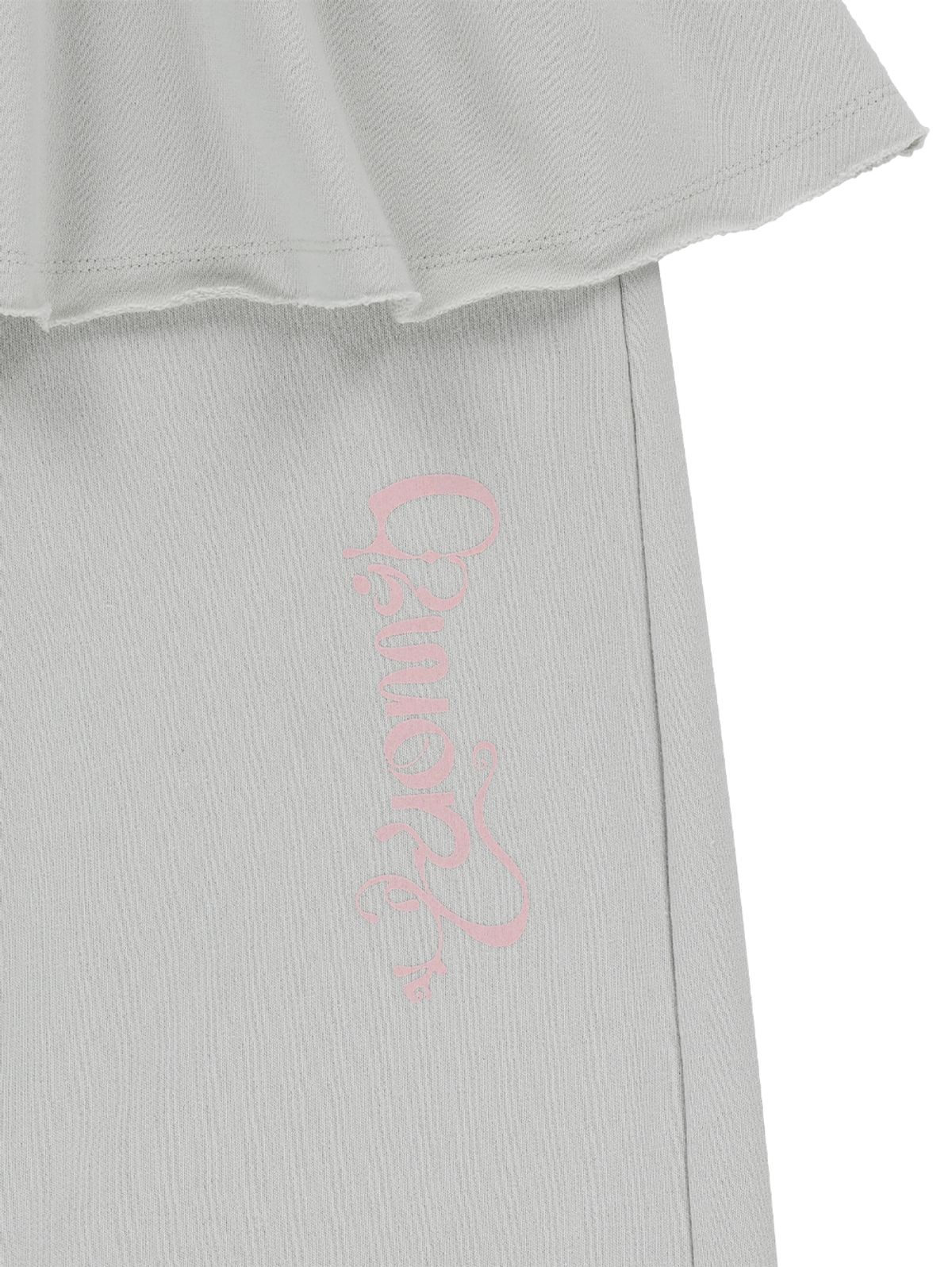 뚜오미오(TUOMIO) DOUBLE WAIST SKIRT SWEATPANTS [LIGHT GREY]