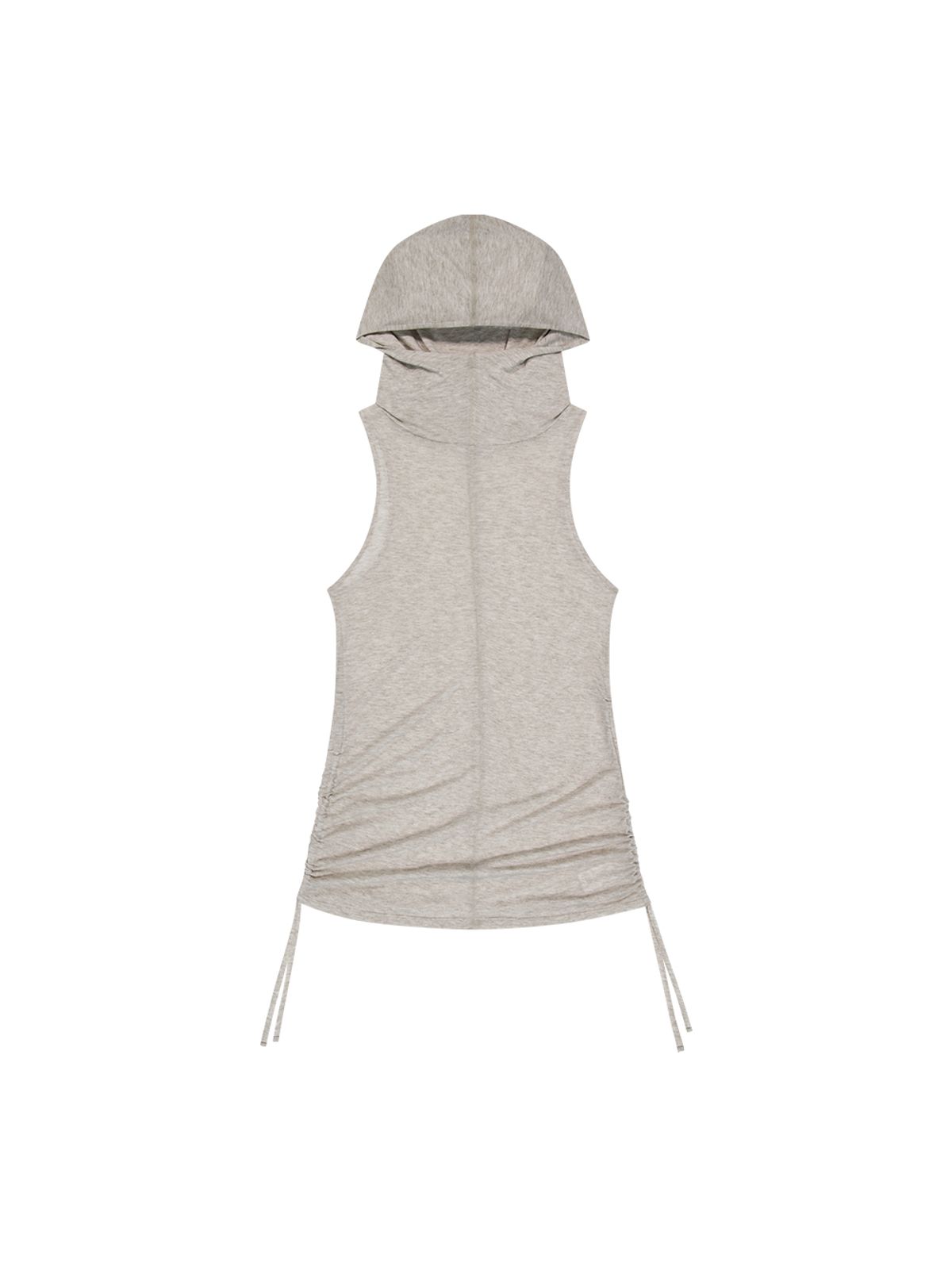 뚜오미오(TUOMIO) SHEER HOODED VEST [BEIGE]