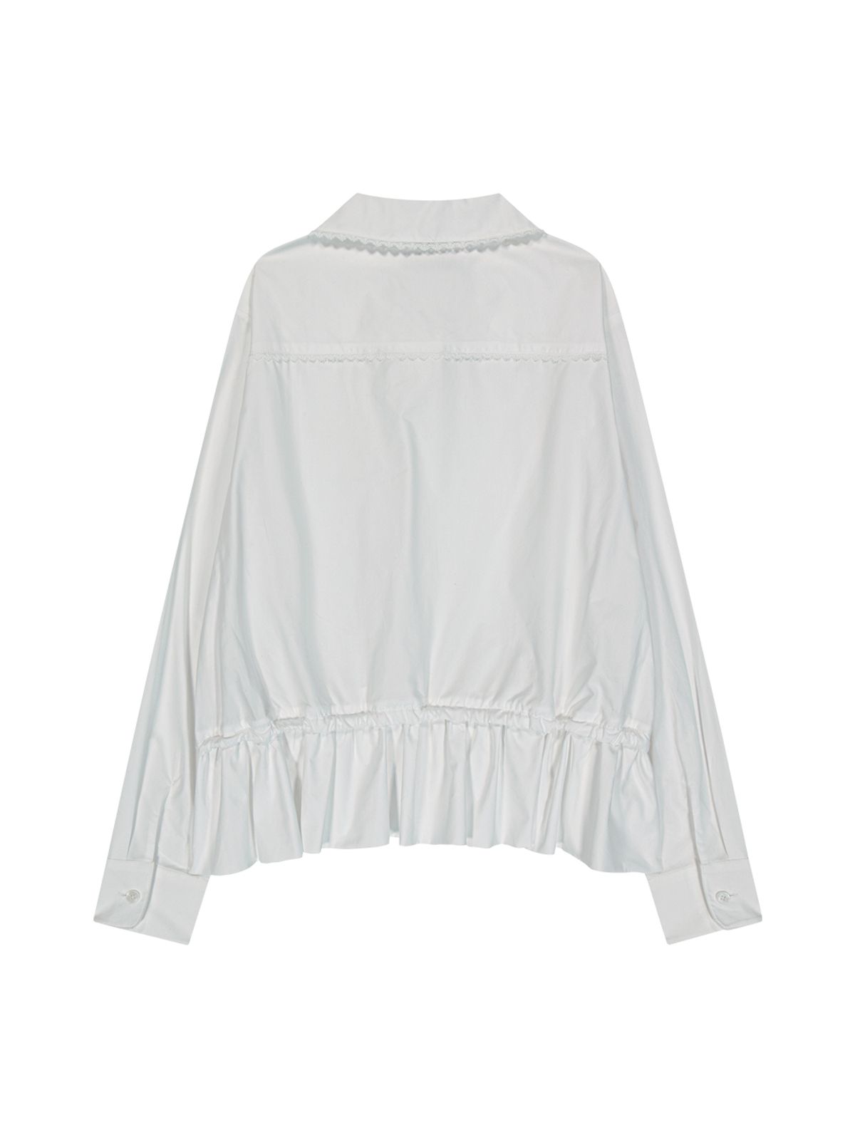 뚜오미오(TUOMIO) BIG COLLAR EMBLEM SHIRT [WHITE]