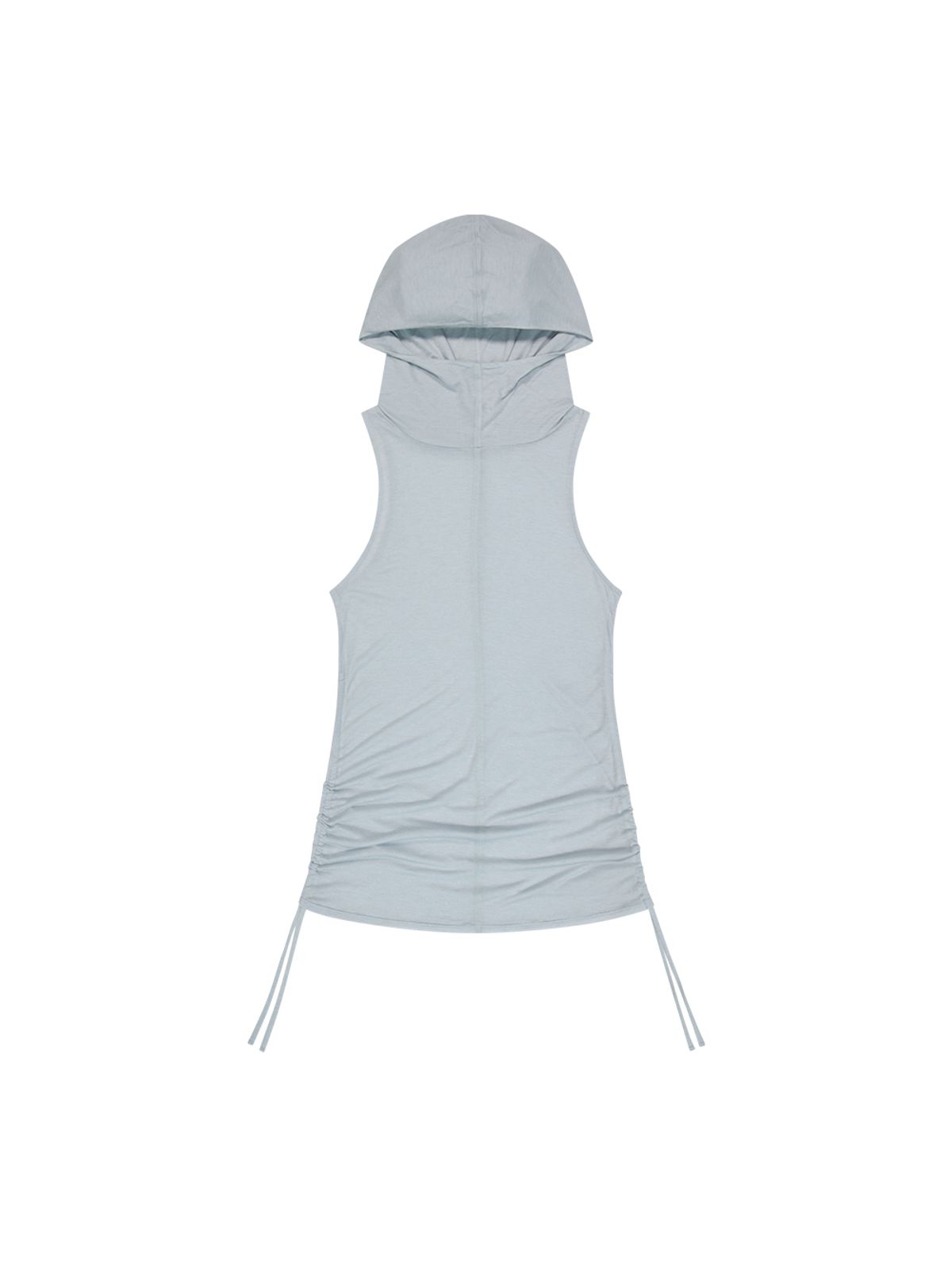 뚜오미오(TUOMIO) SHEER HOODED VEST [BABY BLUE]