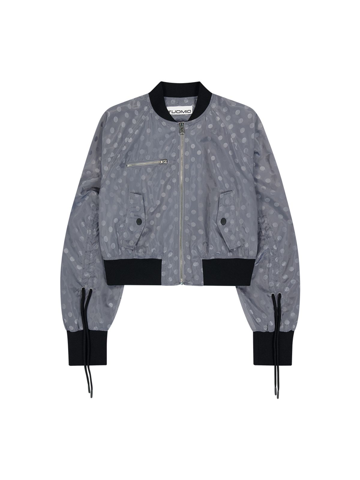 뚜오미오(TUOMIO) RIBBON DOT BOMBER [BABY BLUE]