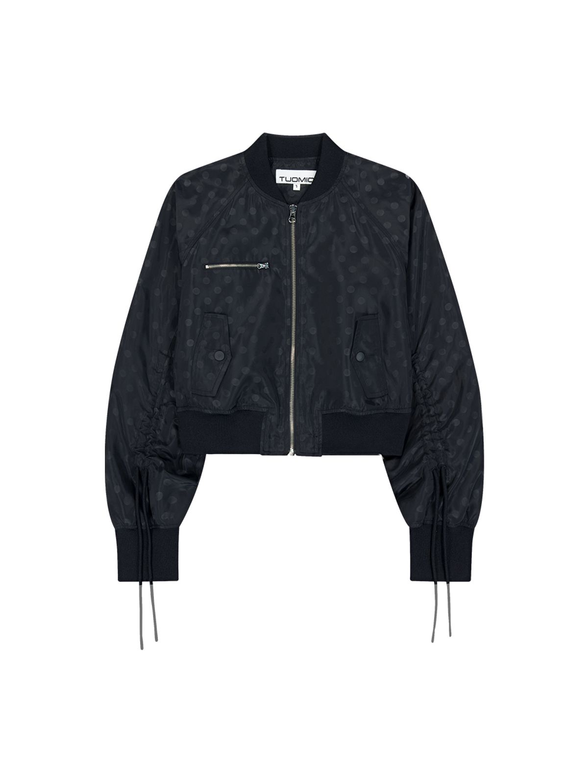 뚜오미오(TUOMIO) RIBBON DOT BOMBER [BLACK]