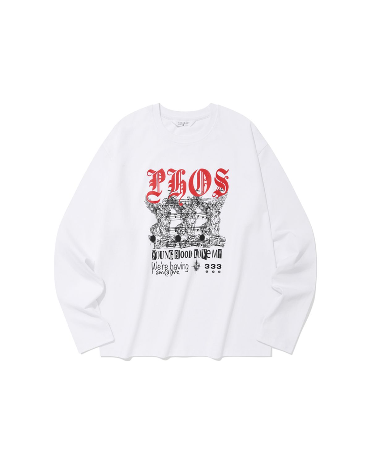 포스333(PHOS333) Hazzard002 Michael long sleeved/White