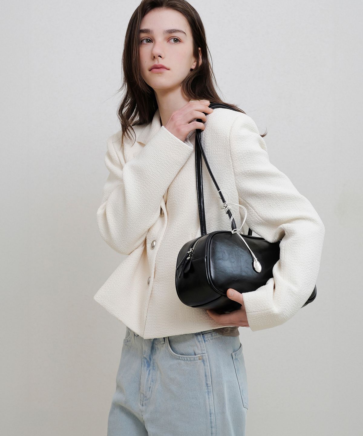 앤니즈(ANDNEEDS) Besette tweed jacket (ivory)