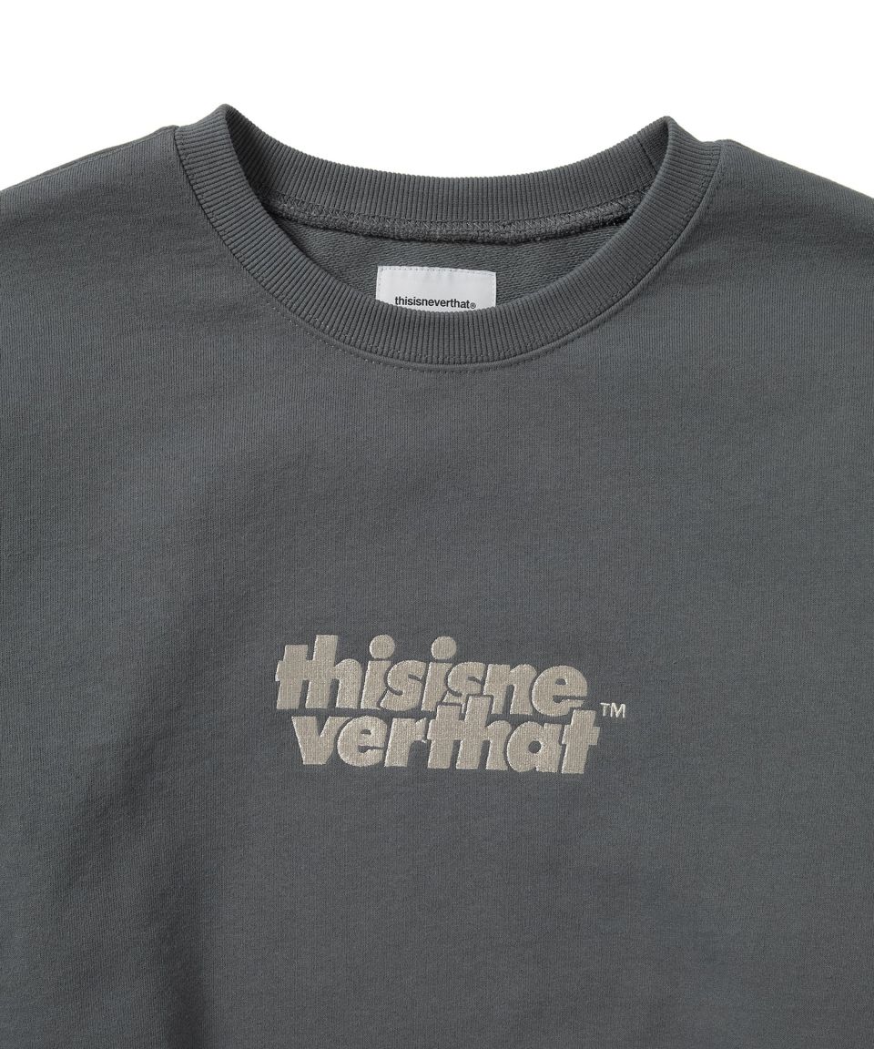 MUSINSA公式 | thisisneverthat OL-Logo Crewneck Dark Grey