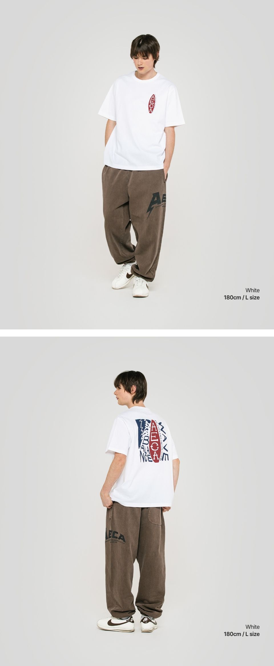 AECA☆ AECA SOCIAL BALANCE HALF SLEEVE-WASHED 送料無料 AECA SOCIAL BALANCE HALF SLEEVE-WASHED CHARCOAL - 감도 깊은