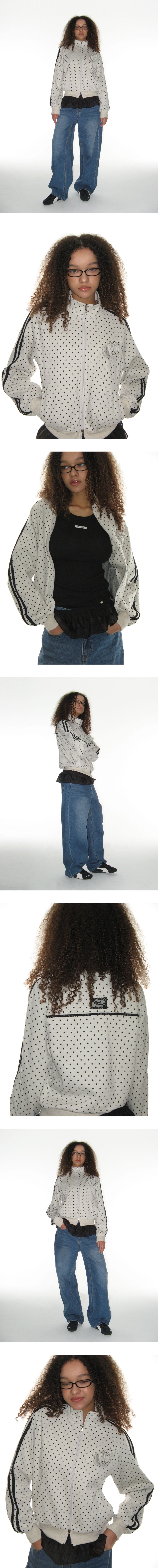 MUSINSA公式 | CRANK ローズドットトラックジャケット_オートミール