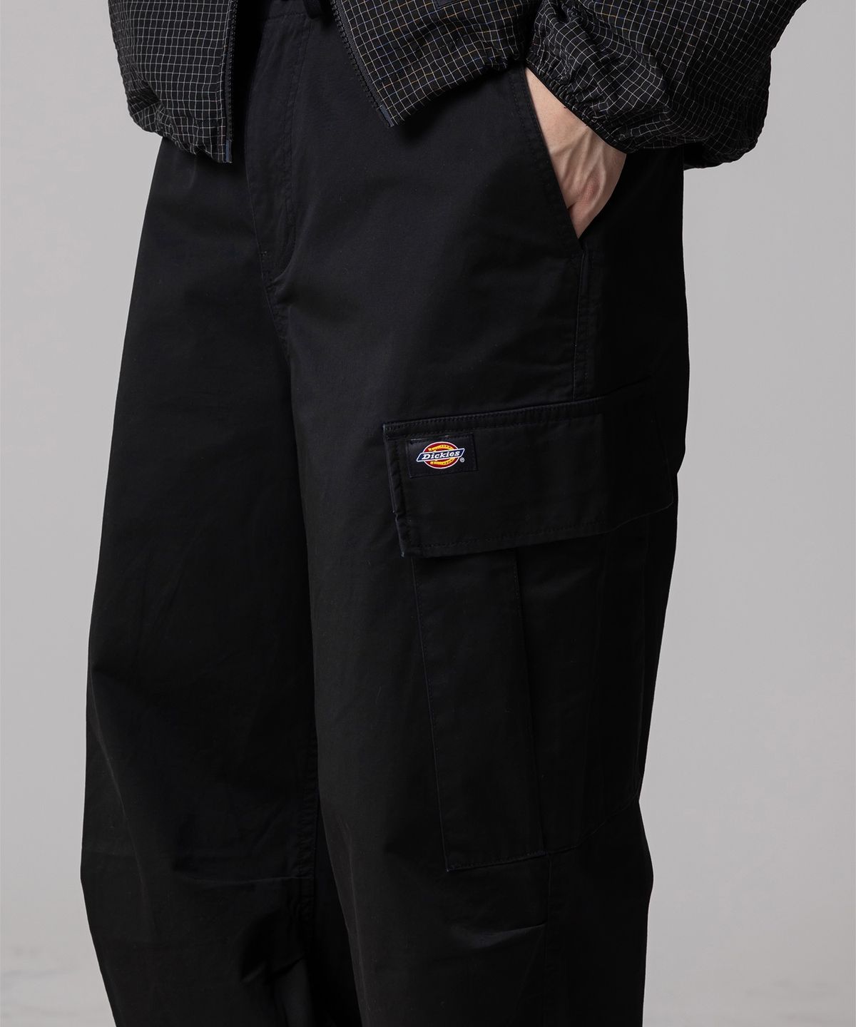 디키즈(DICKIES) 워시드 루즈핏 트윌 카고 팬츠 Black