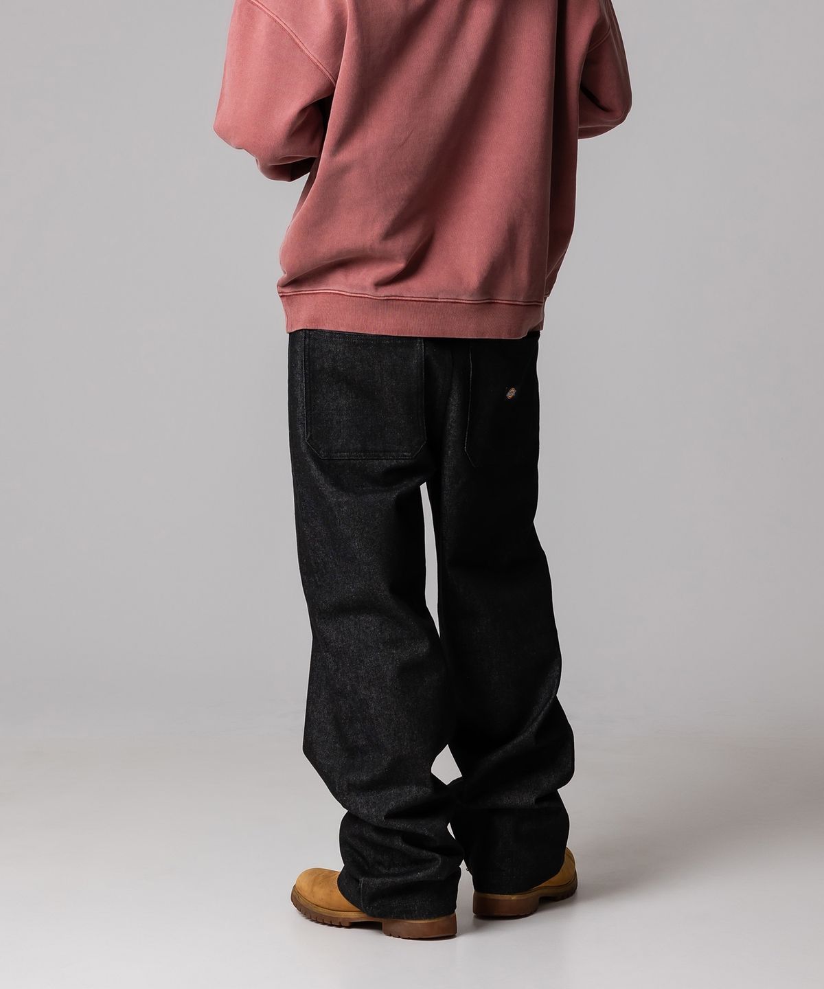 디키즈(DICKIES) 리지드 와이드 데님 Black