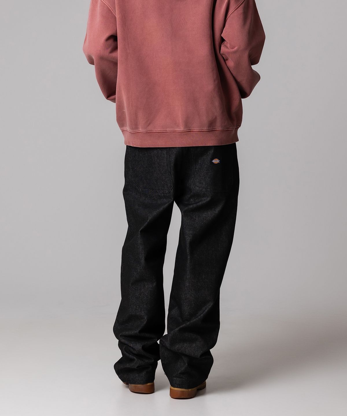 디키즈(DICKIES) 리지드 와이드 데님 Black