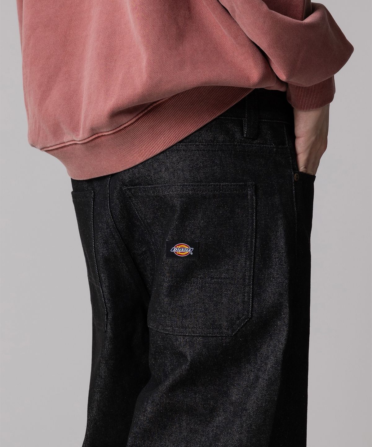 디키즈(DICKIES) 리지드 와이드 데님 Black