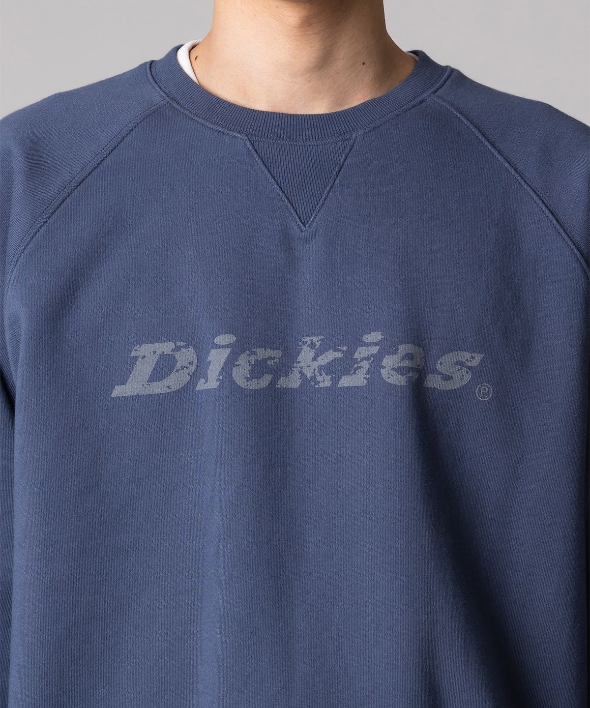 디키즈(DICKIES) 스톤텍스처 폰트 로고 스웨트셔츠 Navy