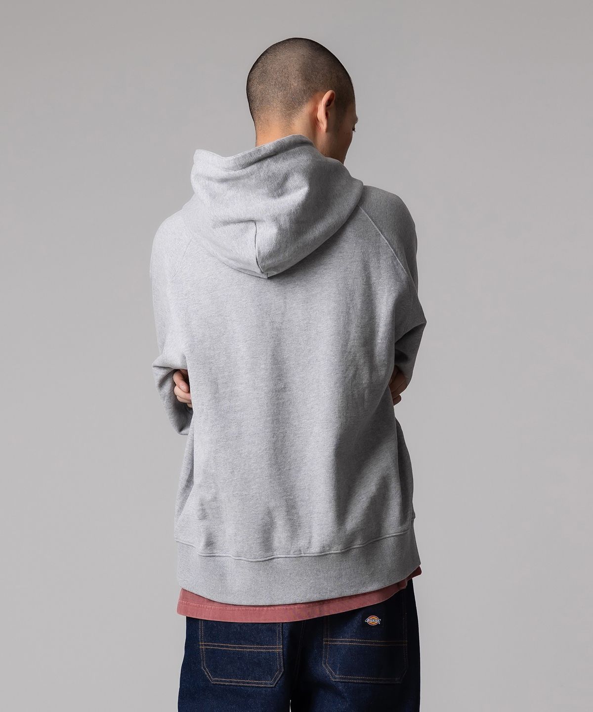 디키즈(DICKIES) 사이드 트리 로고 후드 Gray