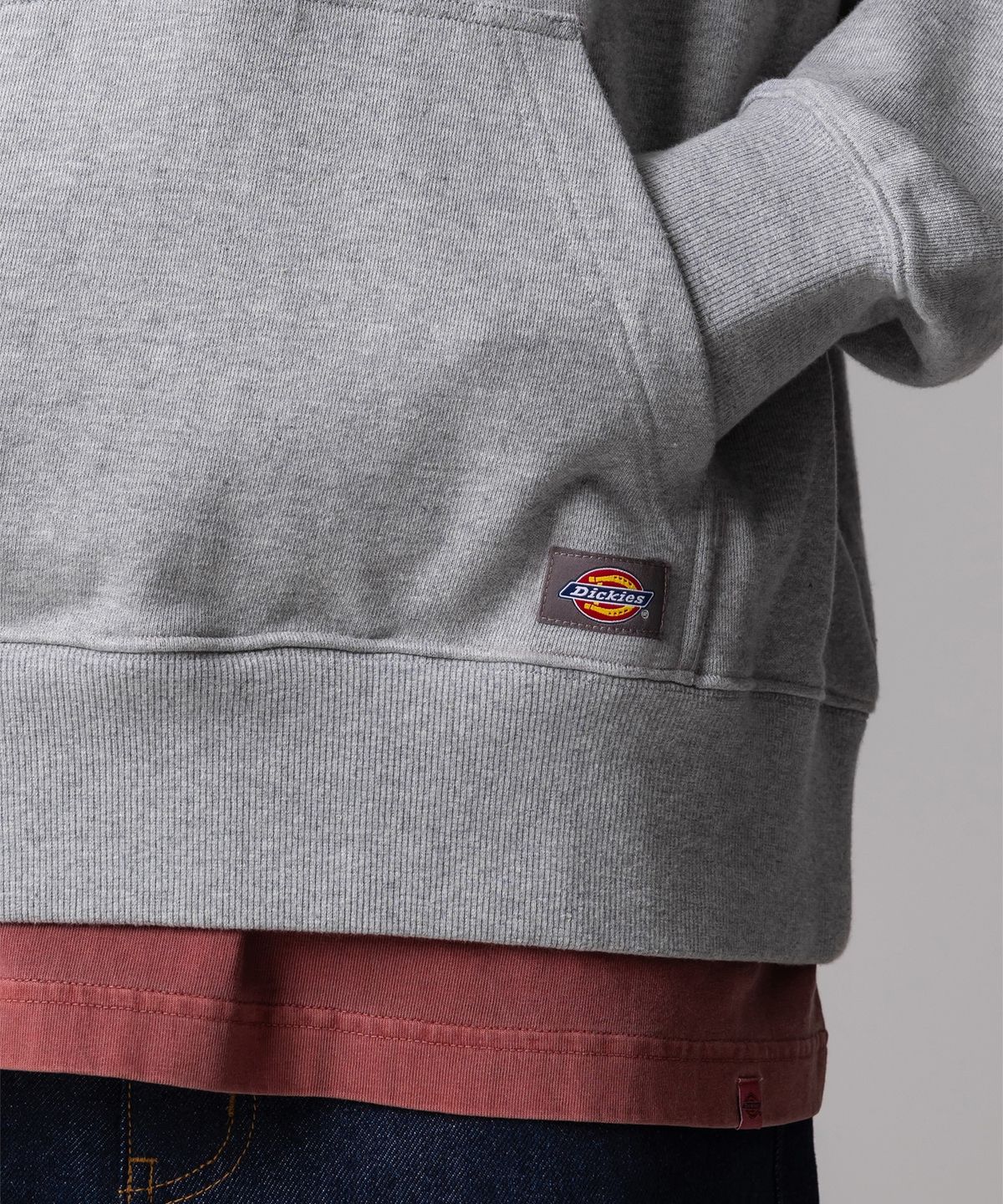 디키즈(DICKIES) 사이드 트리 로고 후드 Gray