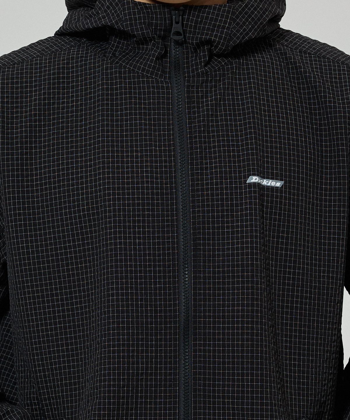 디키즈(DICKIES) 그리드 체크 라이트 윈드브레이커 Black