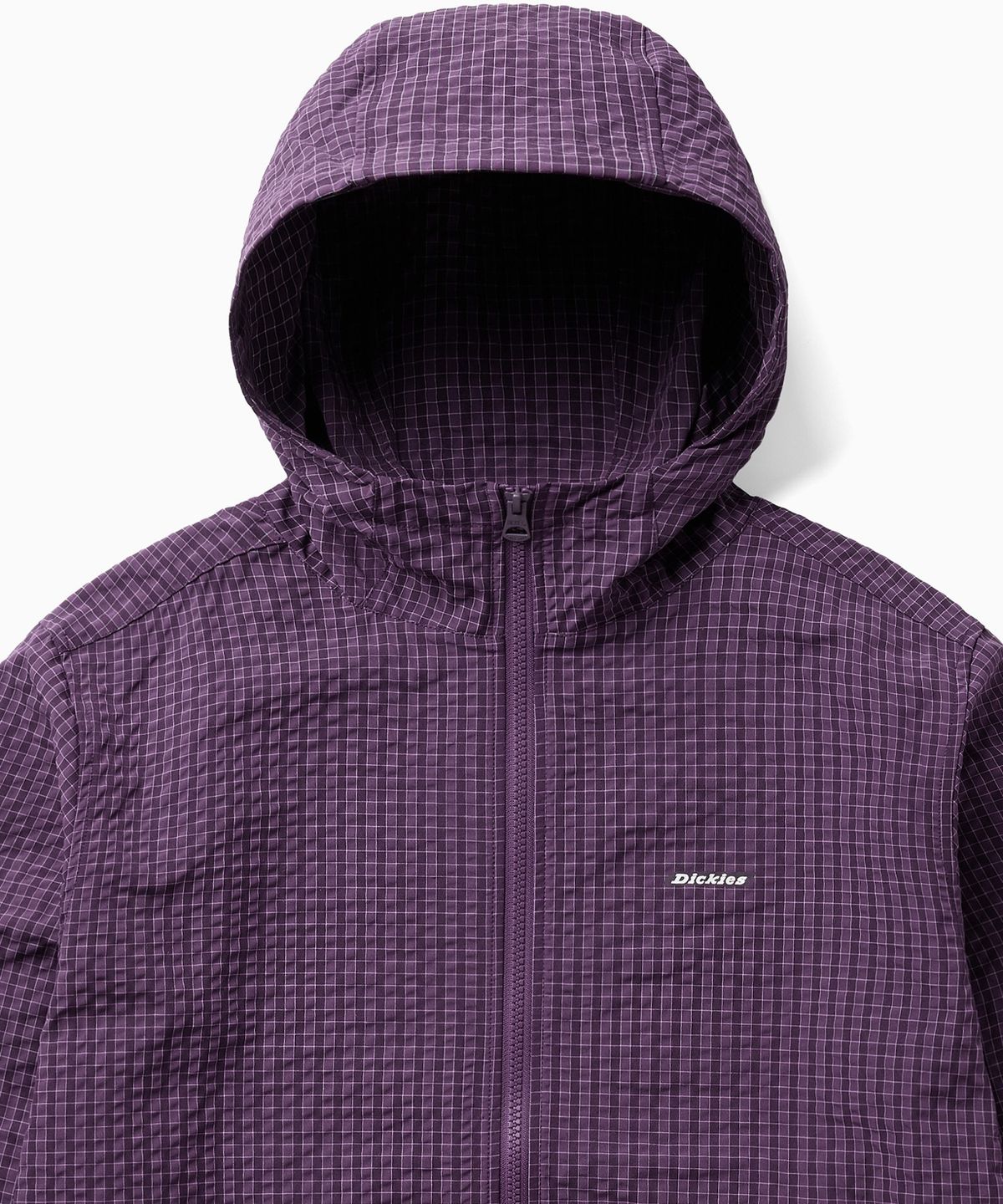 디키즈(DICKIES) 그리드 체크 라이트 윈드브레이커 Purple