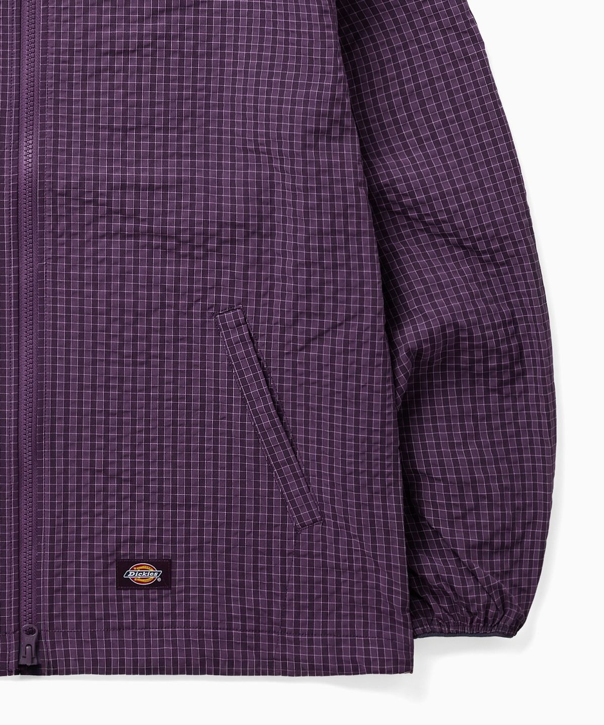 디키즈(DICKIES) 그리드 체크 라이트 윈드브레이커 Purple