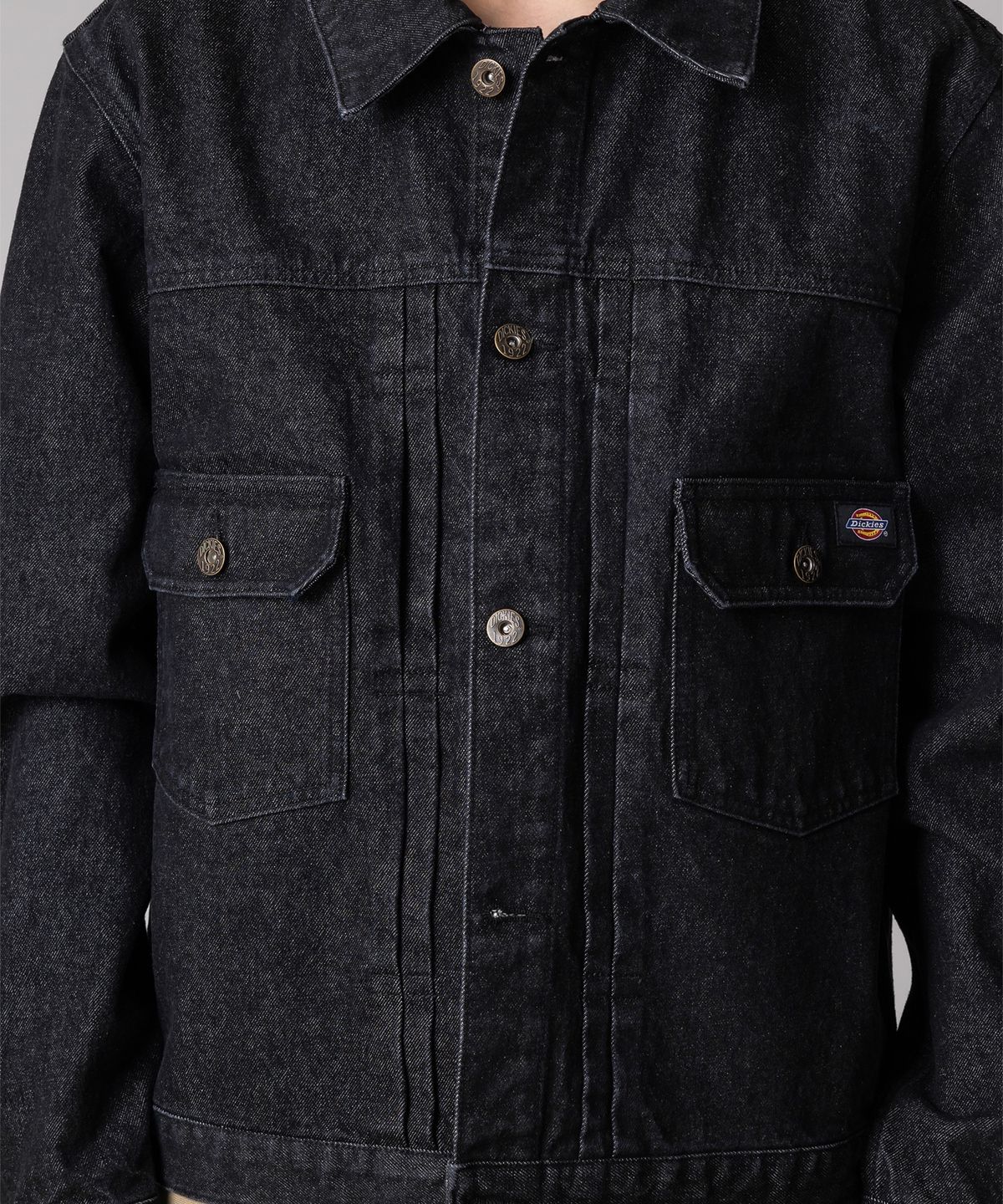 디키즈(DICKIES) 더블 포켓 데님 재킷 Black