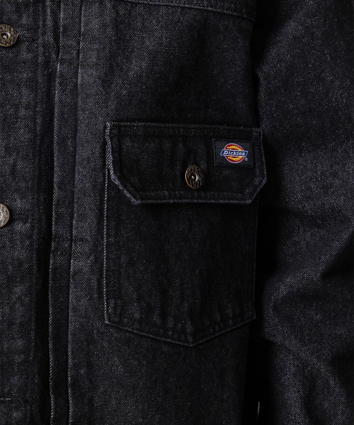 디키즈(DICKIES) 더블 포켓 데님 재킷 Black