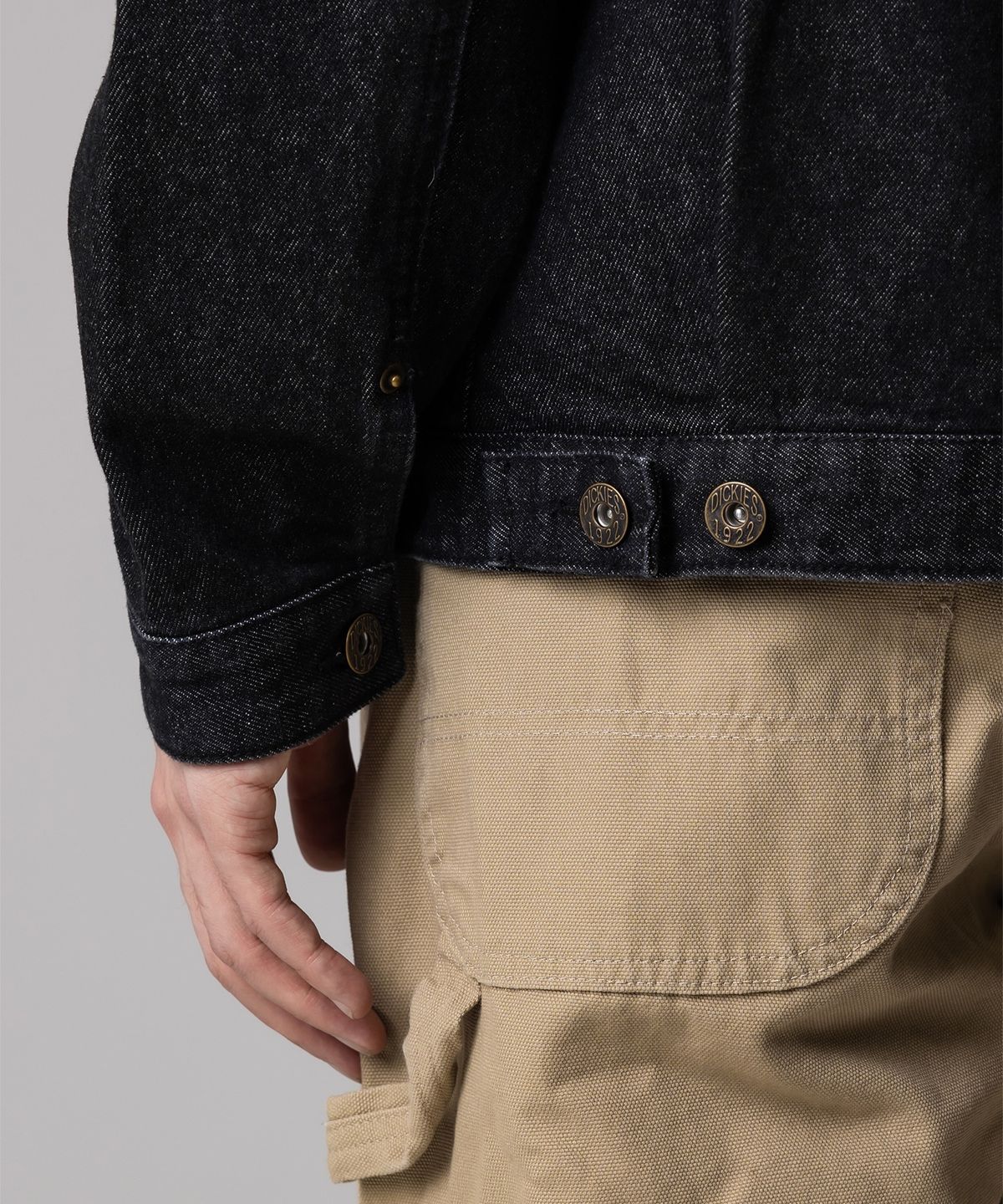 디키즈(DICKIES) 더블 포켓 데님 재킷 Black