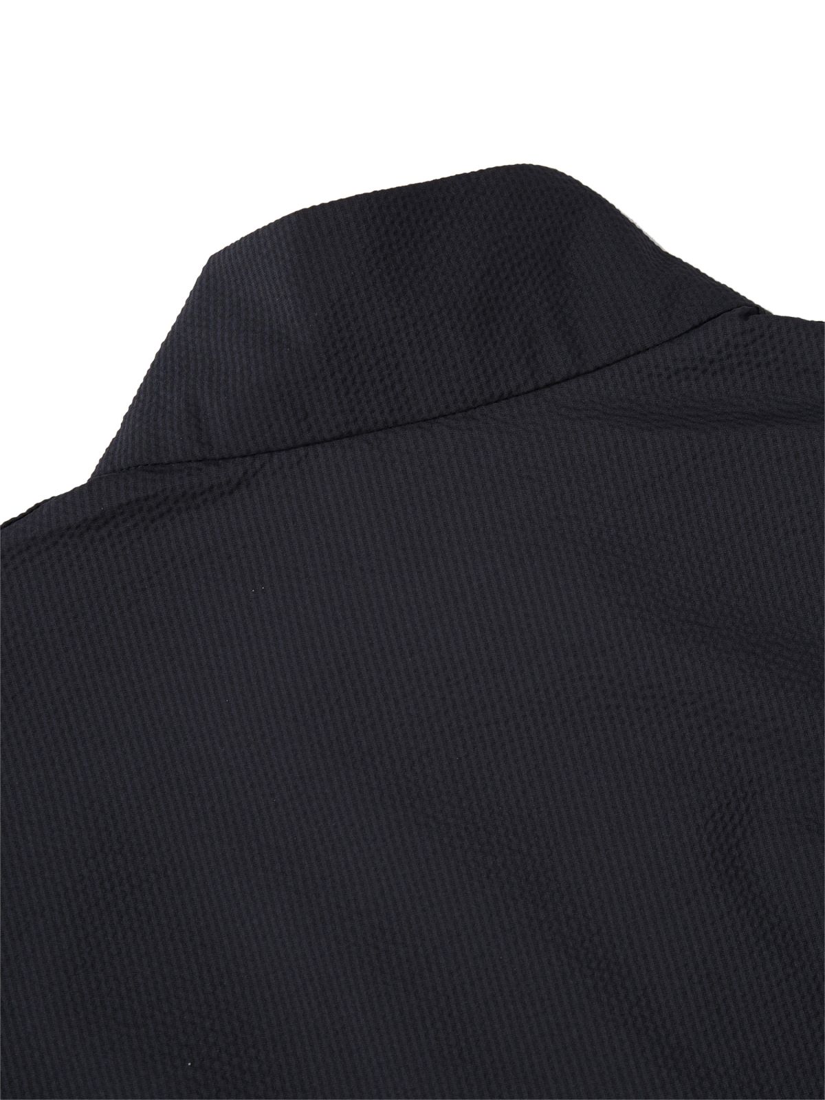 와이드앵글(WIDEANGLE) CO 써커 쿼터집업 아노락 M_Black