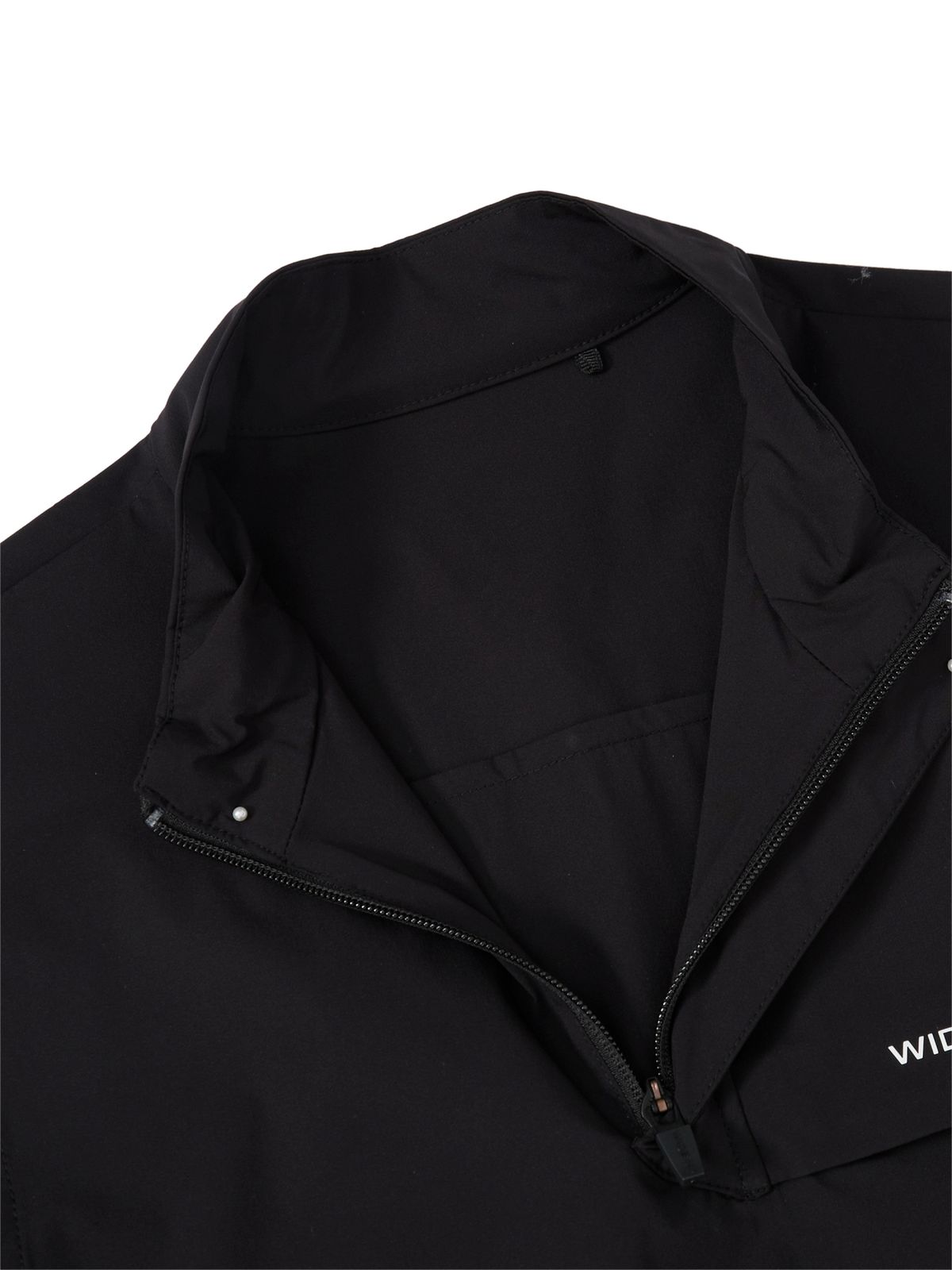 와이드앵글(WIDEANGLE) CO 하프집업 아노락 베스트 M_Black