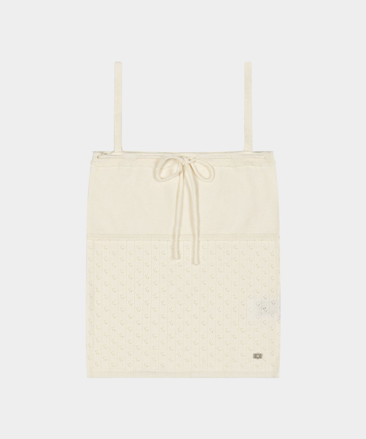 키시닝(KISYNING) Whipped Floral Punching Sleeveless (Cream)