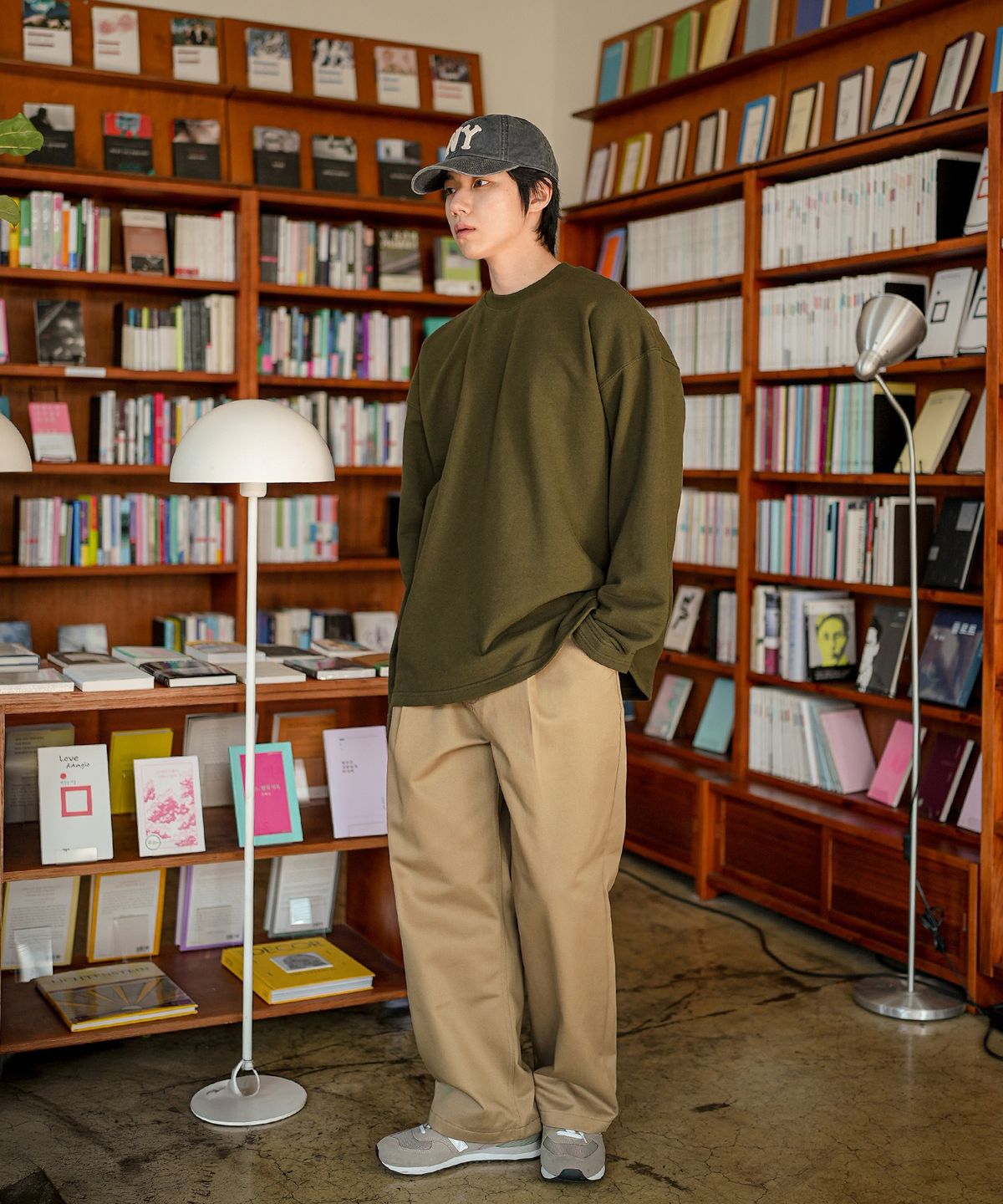 제멋(JEMUT) 데크 원턱 CP 와이드팬츠 베이지 SOLP2602