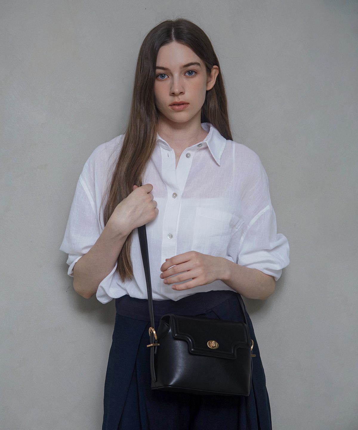 벨류엣(VALLUAT) [롱스트랩 추가] Flaron bag_Black