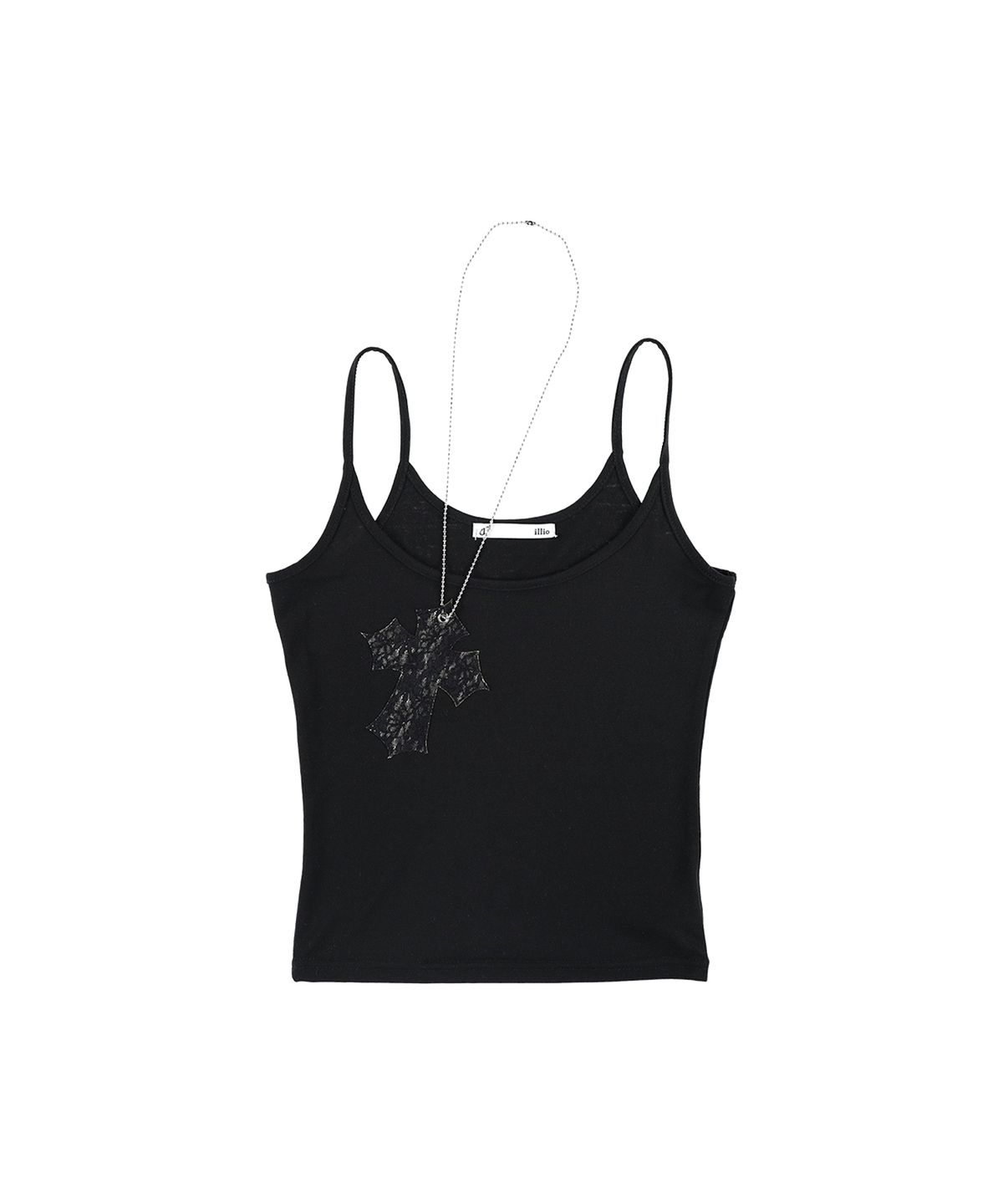 일리오(ILLIO) Black lace cross necklace sleeveless