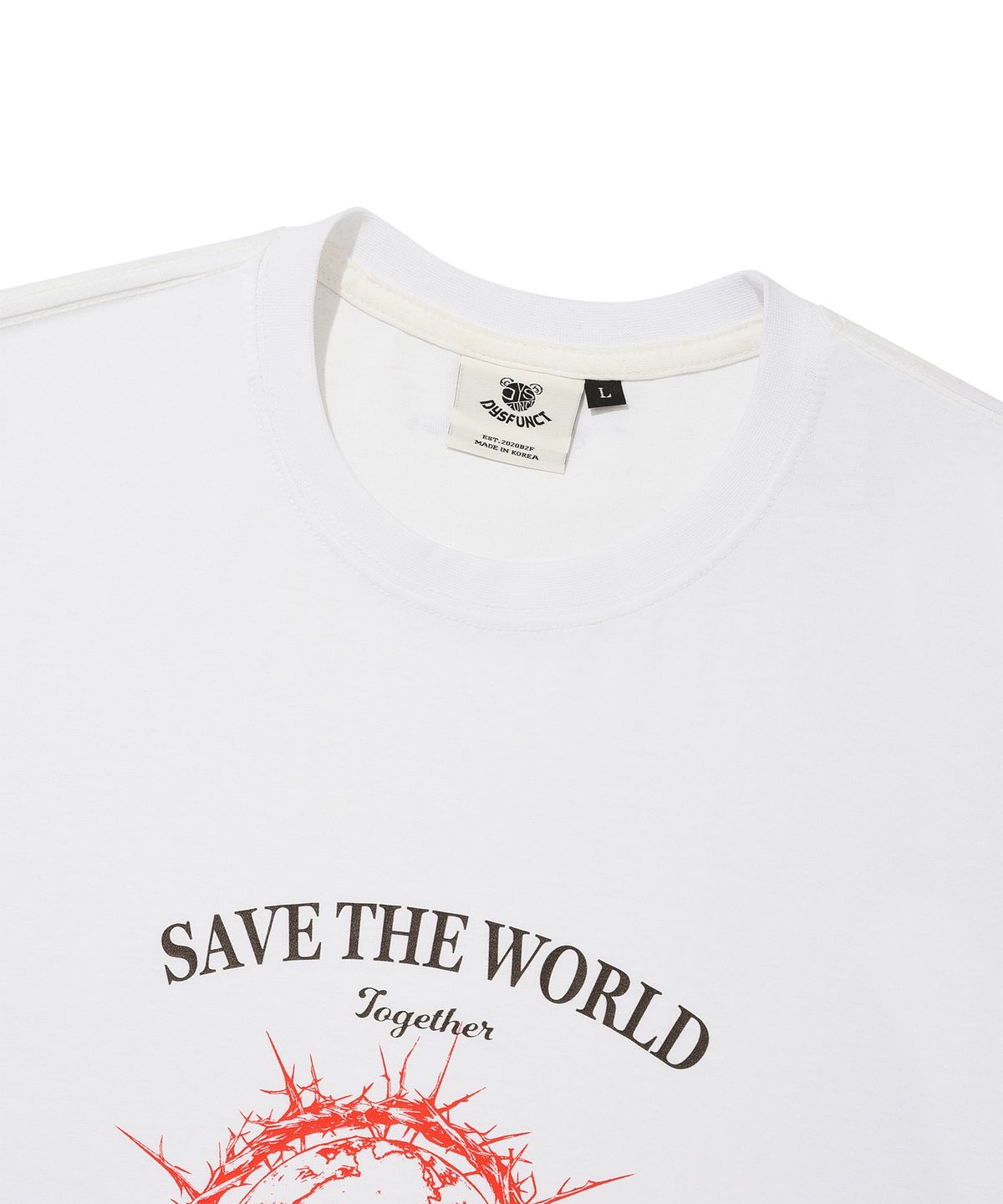 디스펑트(DYSFUNCT) SAVE THE WORLD T-SHIRT(WHITE)