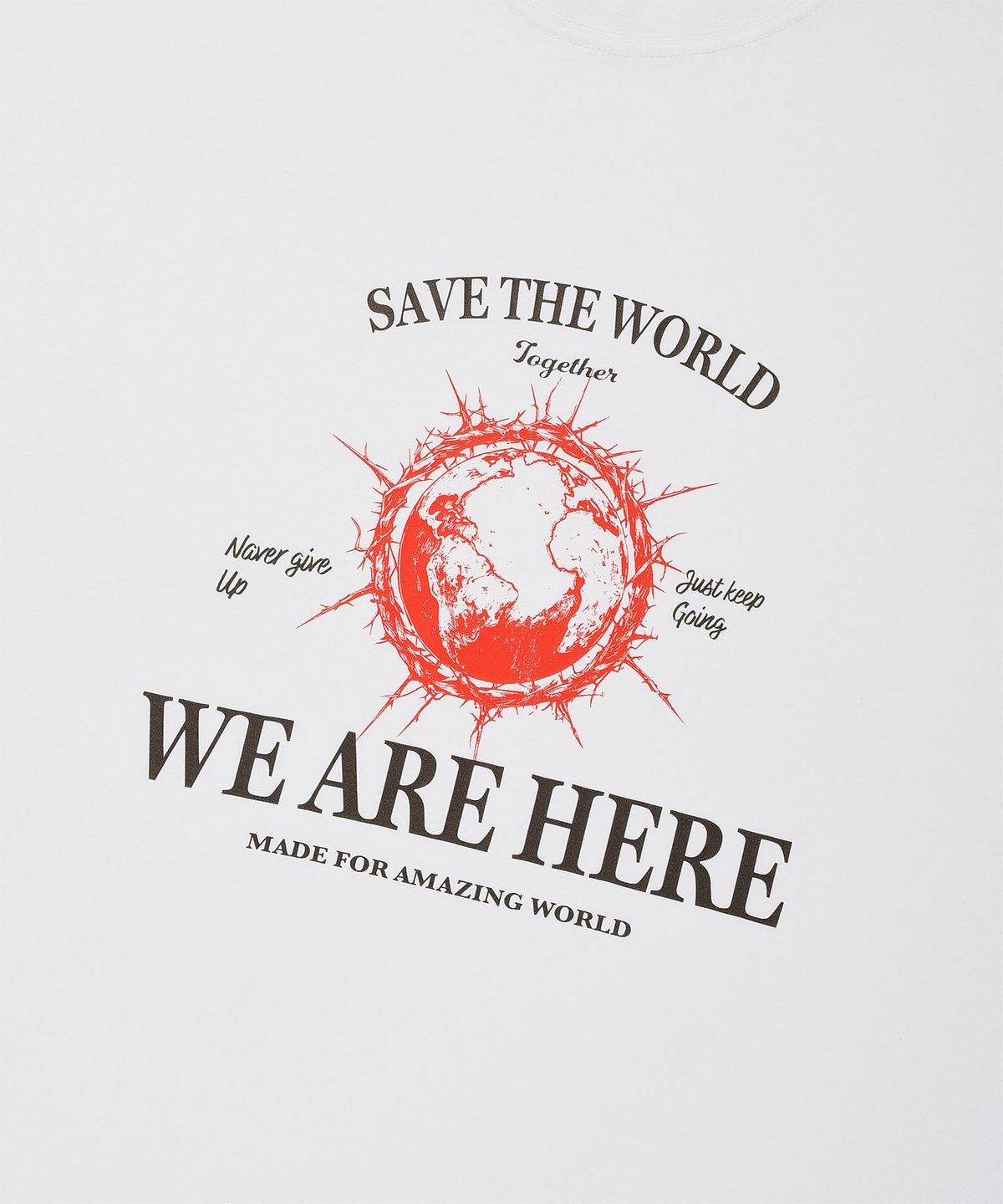디스펑트(DYSFUNCT) SAVE THE WORLD T-SHIRT(WHITE)