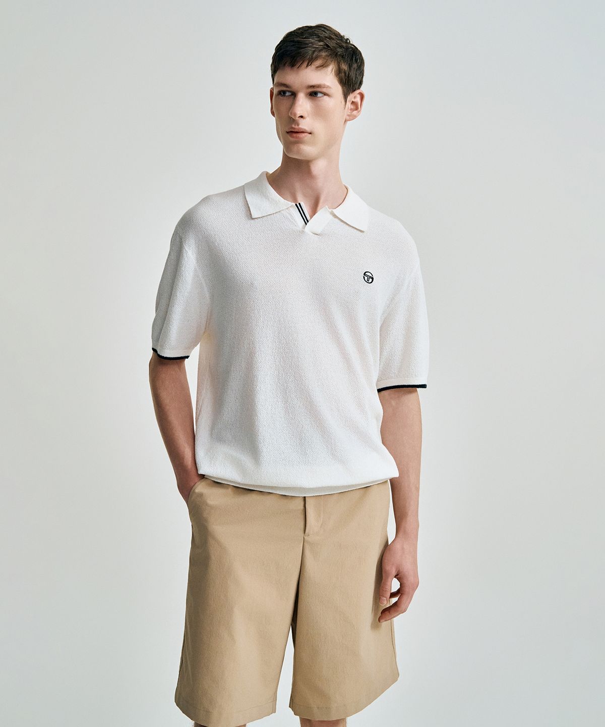 세르지오 타키니(SERGIO TACCHINI) M 타키니 모던 폴로 스웨터 (White)