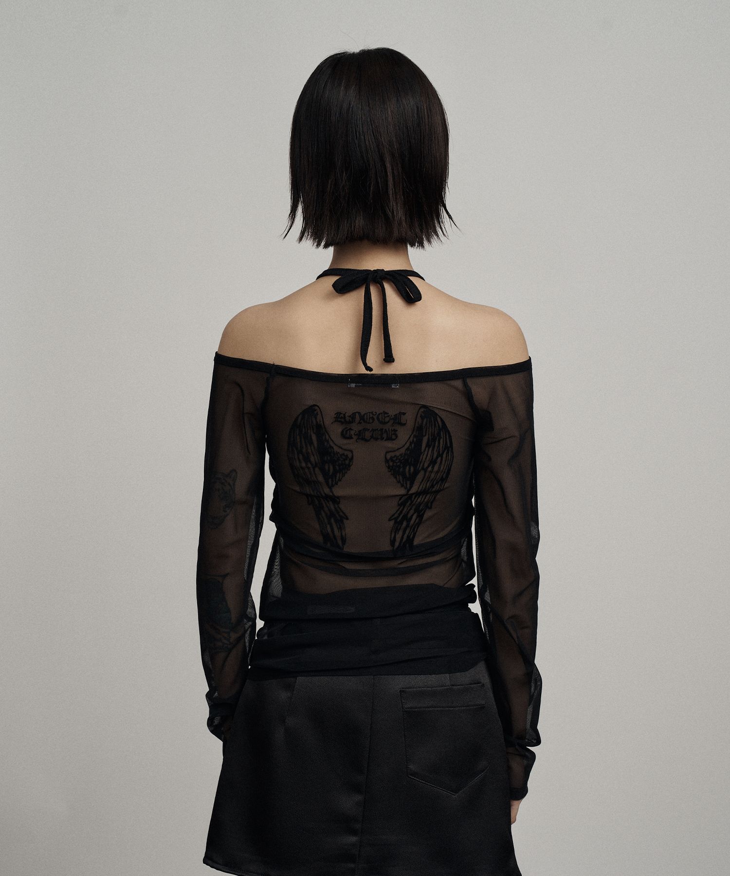 ★2025SS新作★illio★angel wing mesh long sleeve MUSINSA | ILLIO Black angel wing mesh long sleeve