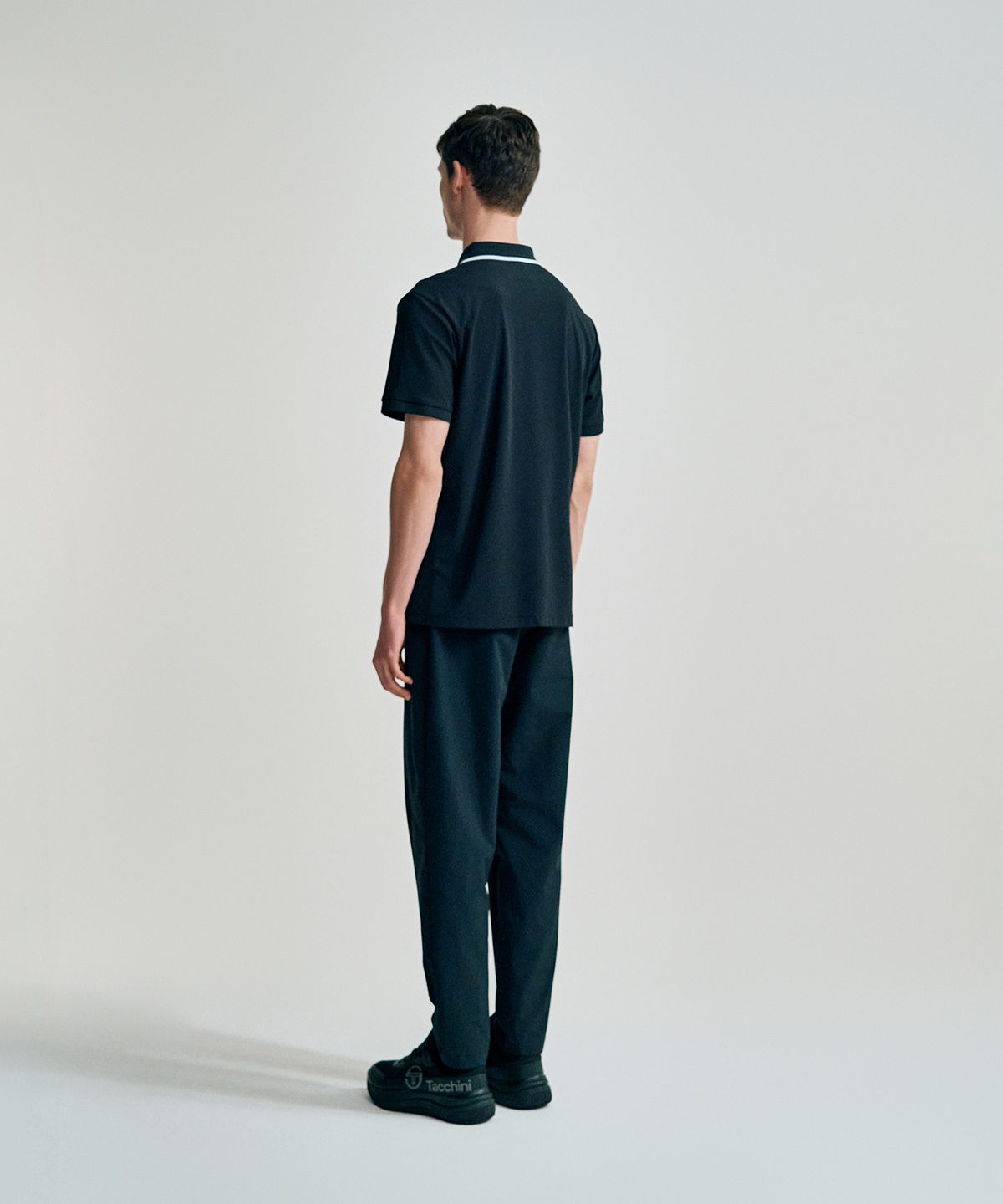 세르지오 타키니(SERGIO TACCHINI) M 코튼라이크 우븐 컴포트핏 팬츠 (Black)