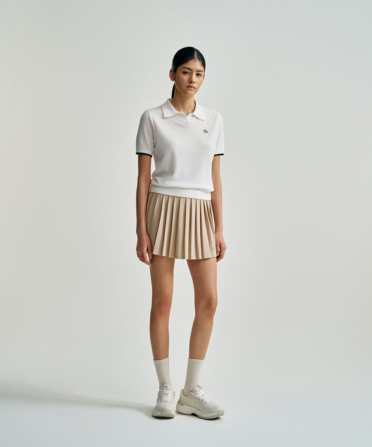 세르지오 타키니(SERGIO TACCHINI) W 타키니 모던 폴로 스웨터 (White)