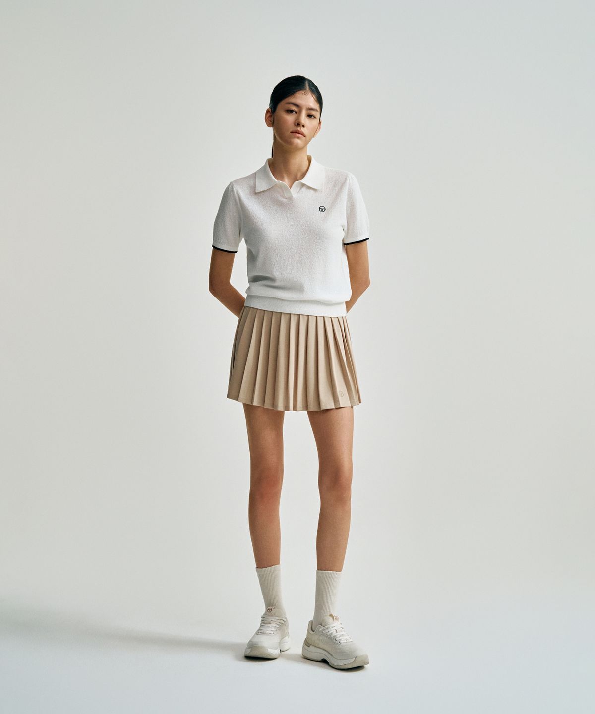 세르지오 타키니(SERGIO TACCHINI) W 타키니 모던 폴로 스웨터 (White)