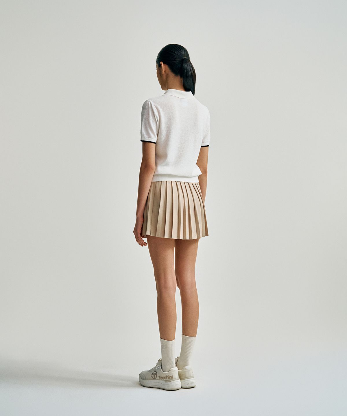 세르지오 타키니(SERGIO TACCHINI) W 타키니 모던 폴로 스웨터 (White)