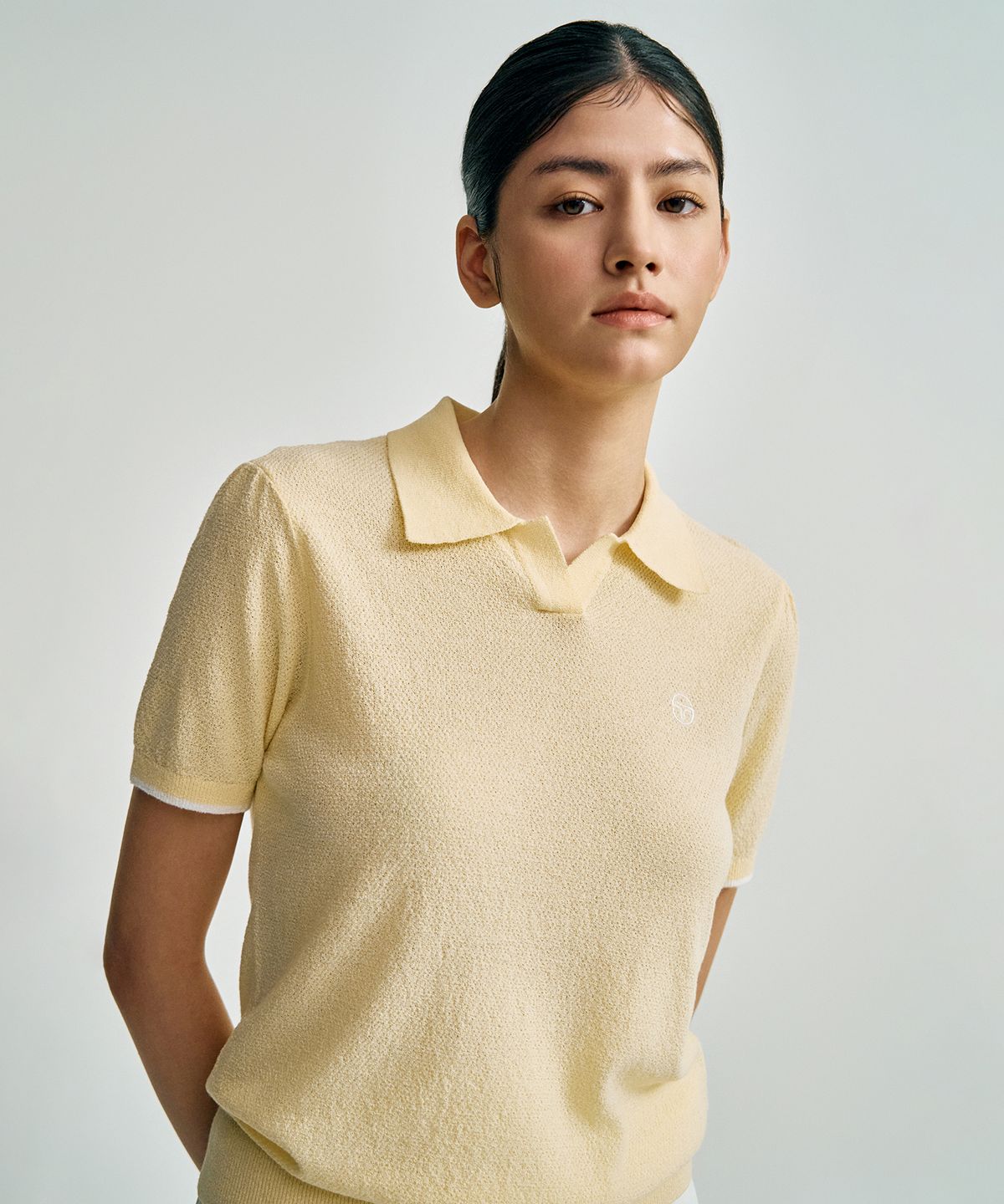 세르지오 타키니(SERGIO TACCHINI) W 타키니 모던 폴로 스웨터 (L.Yellow)