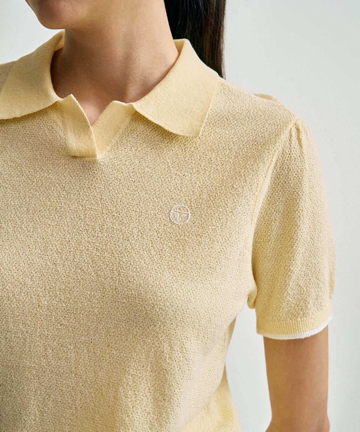세르지오 타키니(SERGIO TACCHINI) W 타키니 모던 폴로 스웨터 (L.Yellow)