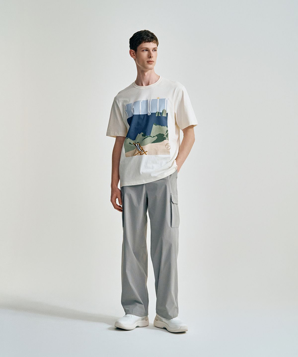 세르지오 타키니(SERGIO TACCHINI) U 우븐 릴렉스&조거 2-WAY 팬츠 (Grey)