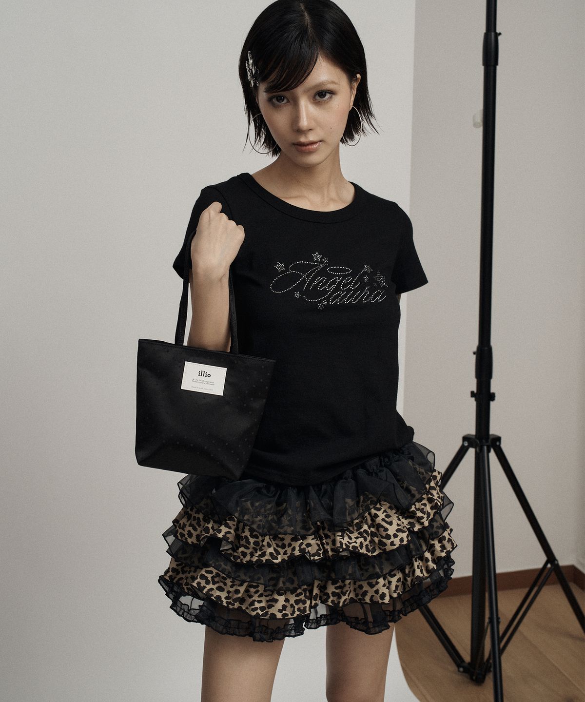 일리오(ILLIO) Leopard tutu shorts