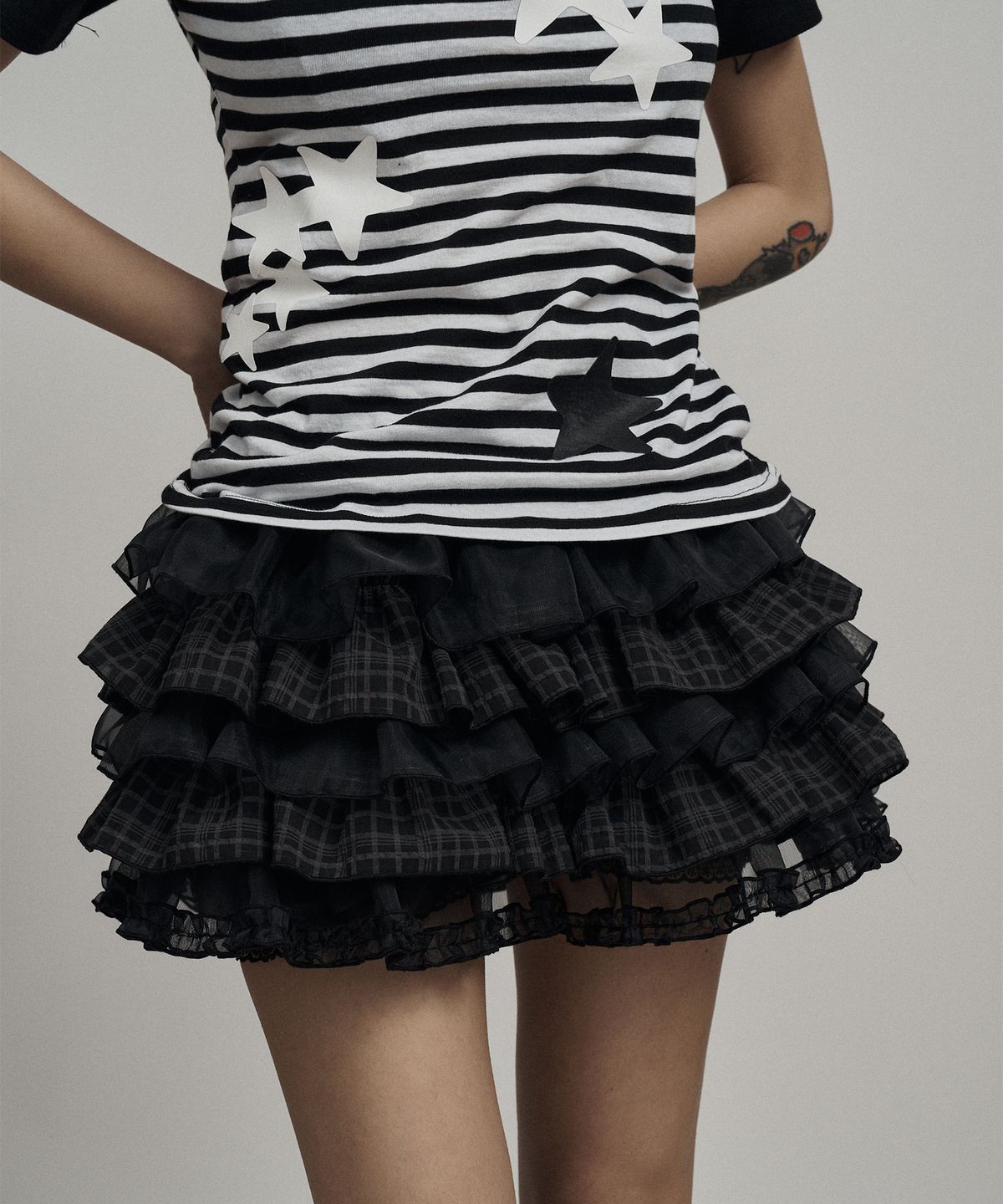 일리오(ILLIO) Check tutu shorts