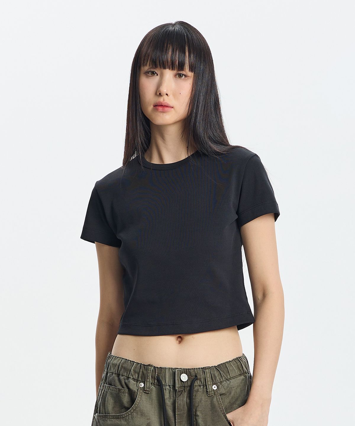 기철(KICHUL) (W)Side tatoo logo crop t-shirt (3pack set)
