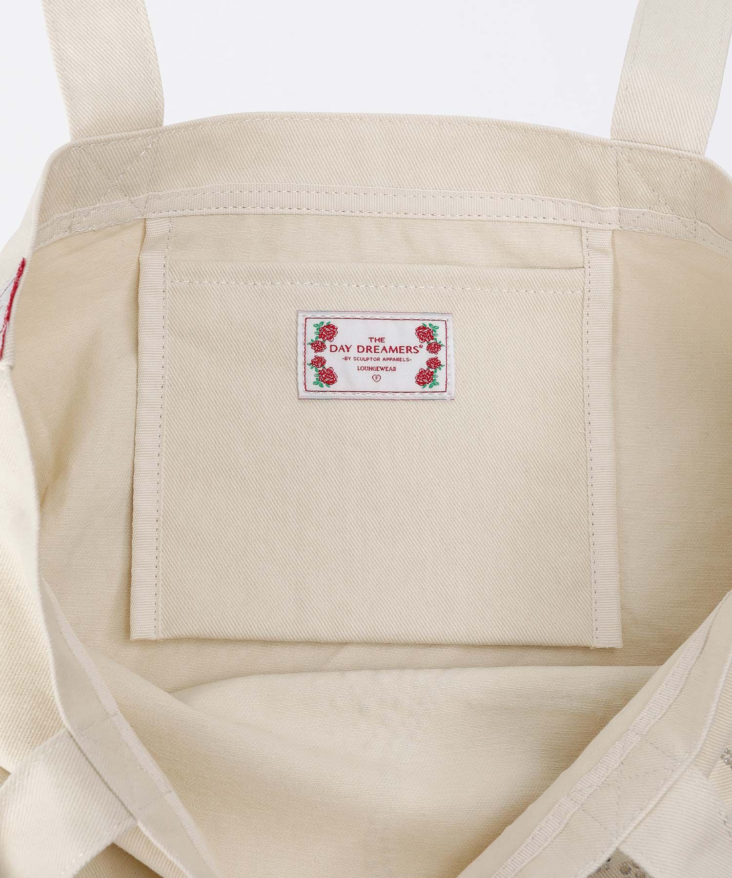 스컬프터(SCULPTOR) Faith Rhinestone Eco Bag Washed Natural