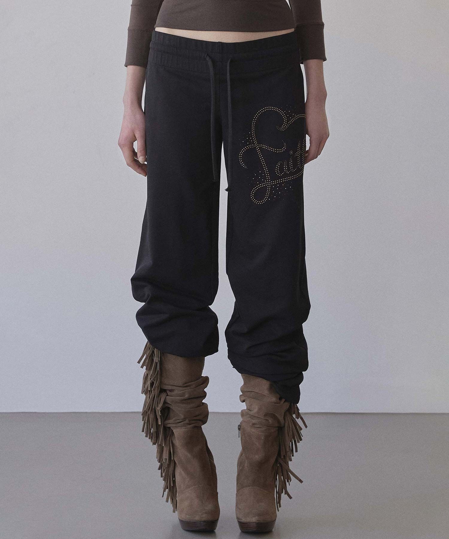 パンツ SCULPTOR Faith Cotton Track Pants 5BFT020 MUSINSA公式 | SCULPTOR Faith Cotton Track Pants Black